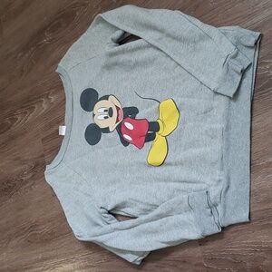 (XL) Disney Graphic Mickey Mouse Light Sweater Crew Neck Youth Kids Unisex Vacay